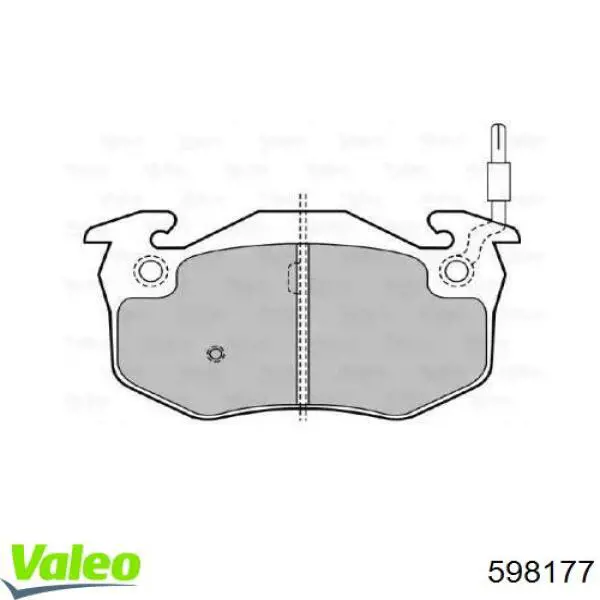 Передние тормозные колодки 598177 VALEO