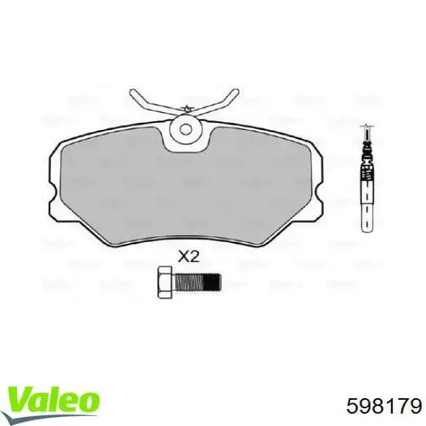Колодки тормозные передние дисковые VALEO 598179