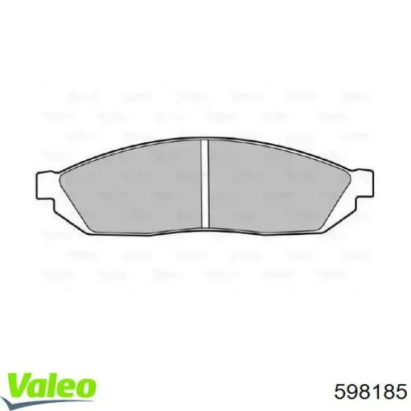 Передние тормозные колодки 598185 VALEO