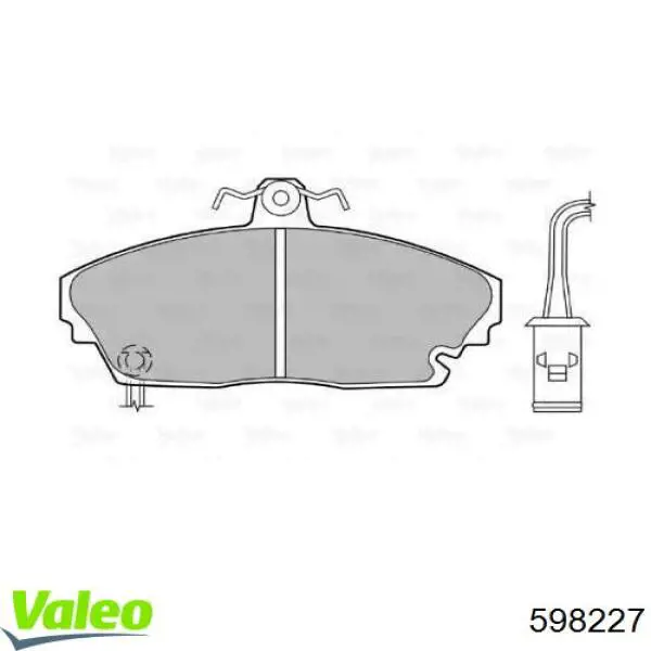 Передние тормозные колодки 598227 VALEO