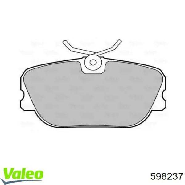 Передние тормозные колодки 598237 VALEO