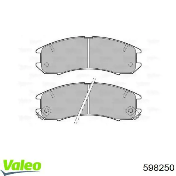 Передние тормозные колодки 598250 VALEO