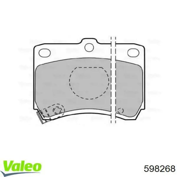 Передние тормозные колодки 598268 VALEO