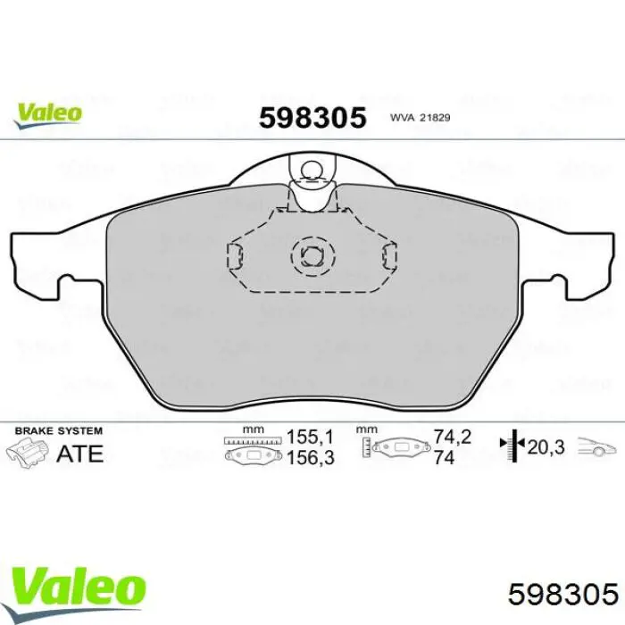 Колодки VALEO 598305 цена, от 19.93 USD