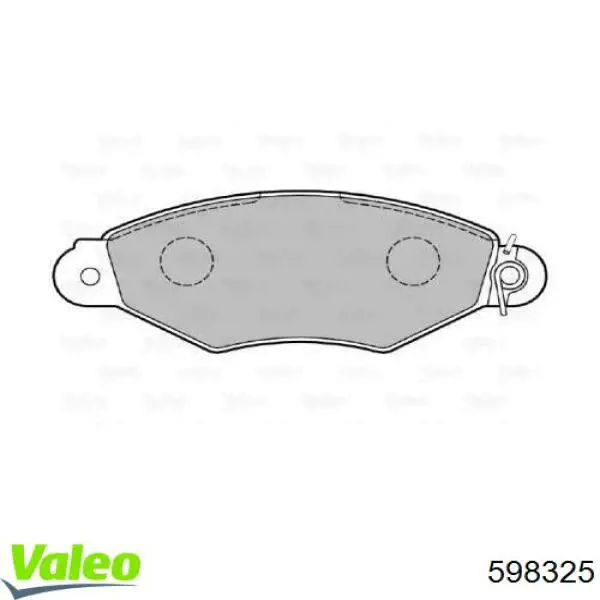 598325 VALEO колодки тормозные передние дисковые
