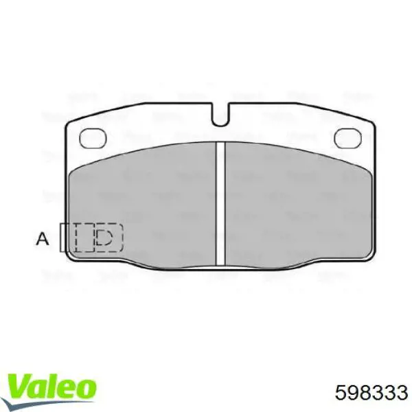 Передние тормозные колодки 598333 VALEO