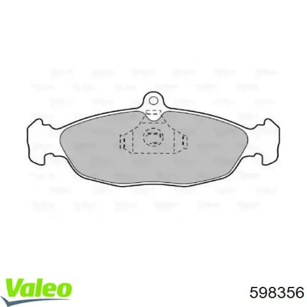 Передние тормозные колодки 598356 VALEO