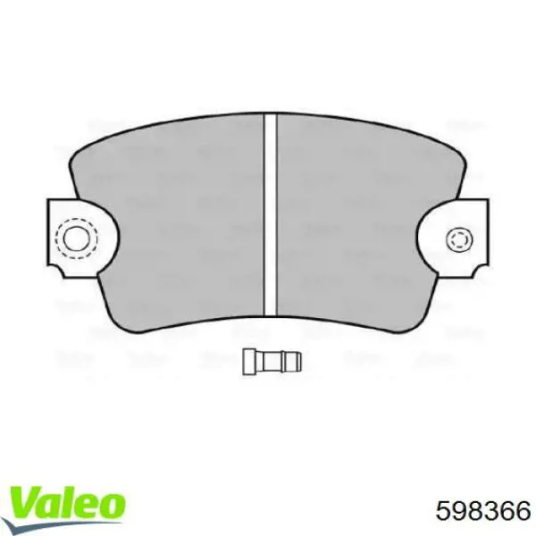 Передние тормозные колодки 598366 VALEO