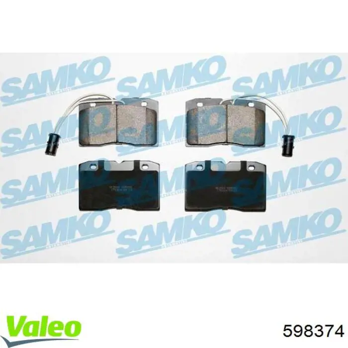 Тормозные колодки VALEO 598374