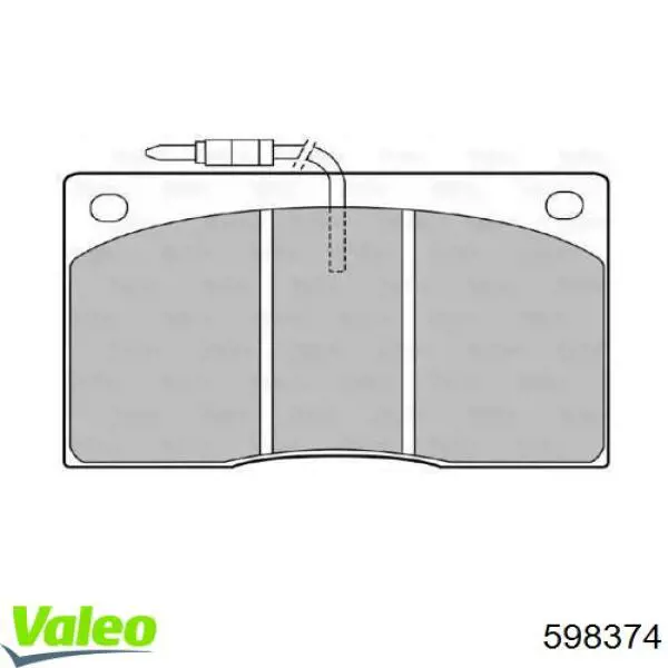 Передние тормозные колодки 598374 VALEO