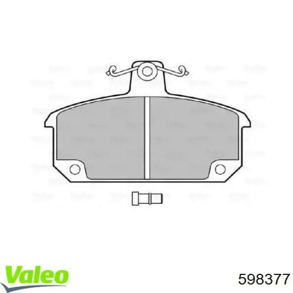 Передние тормозные колодки 598377 VALEO