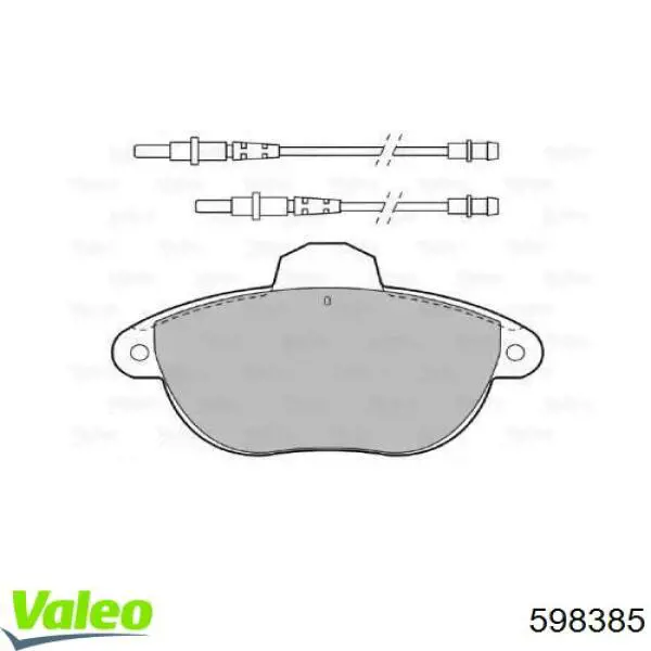 Передние тормозные колодки 598385 VALEO