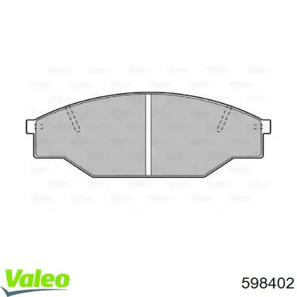 Передние тормозные колодки 598402 VALEO