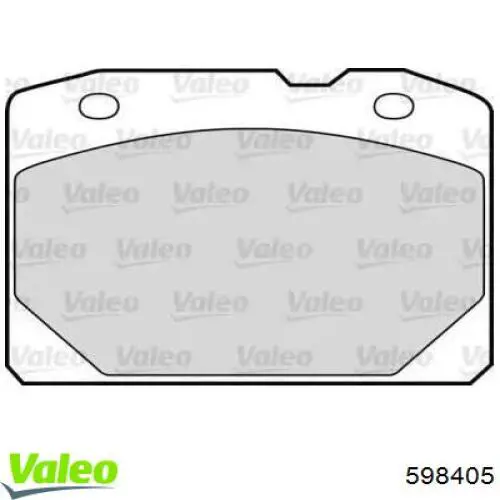 Передние тормозные колодки 598405 VALEO