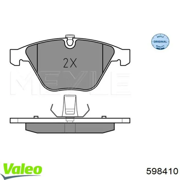 Тормозные колодки VALEO 598410