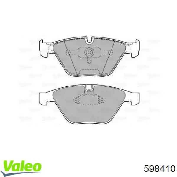 Передние тормозные колодки 598410 VALEO