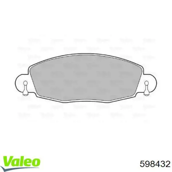 Передние тормозные колодки 598432 VALEO