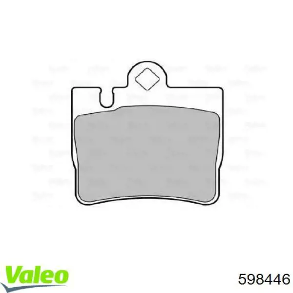 Задние тормозные колодки 598446 VALEO