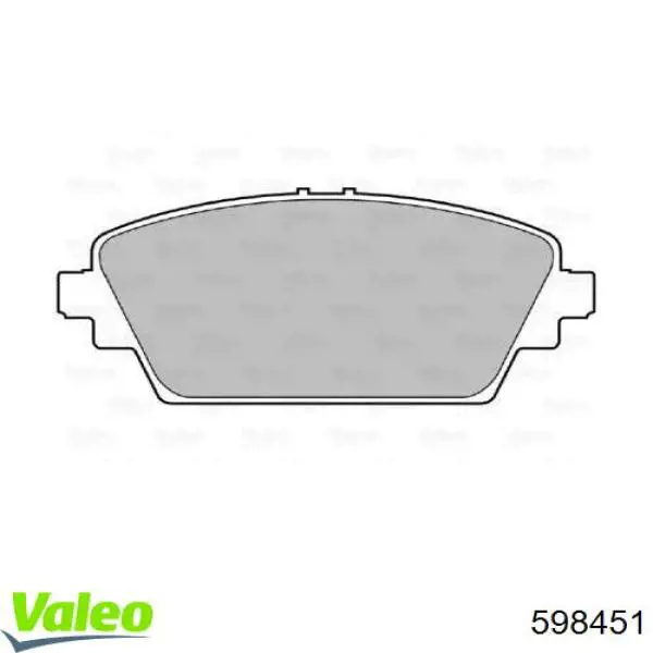 Передние тормозные колодки 598451 VALEO