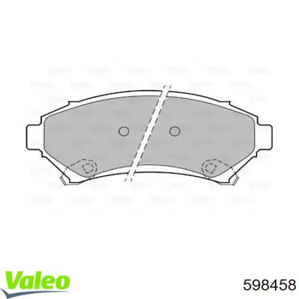 Передние тормозные колодки 598458 VALEO