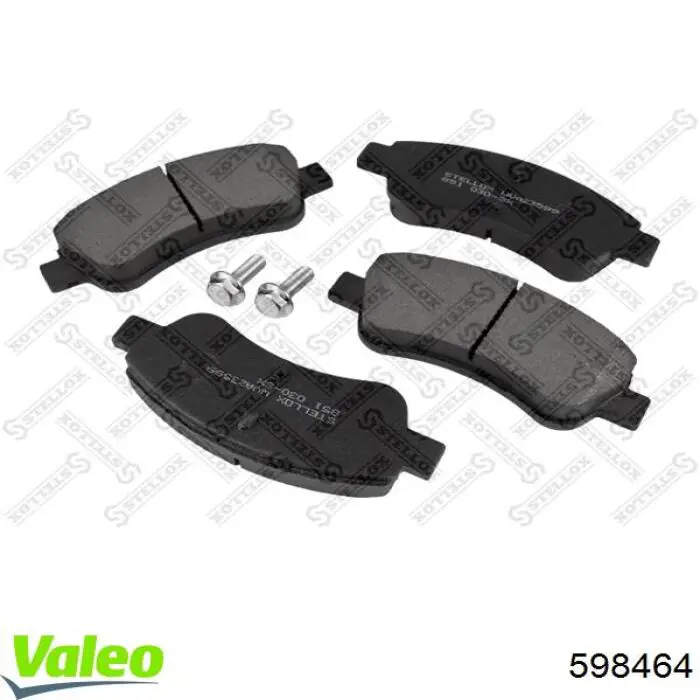 Передние тормозные колодки 598464 VALEO