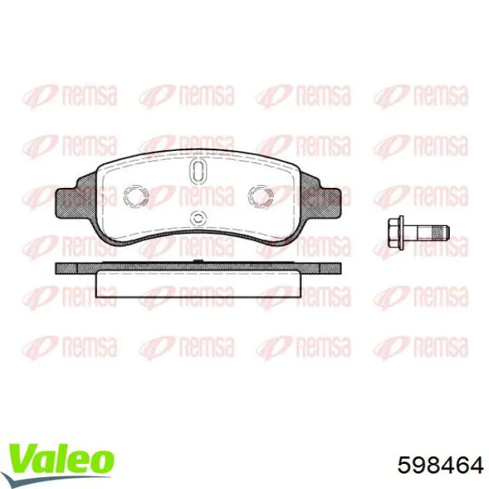 Купить 598464 VALEO Колодки тормозные