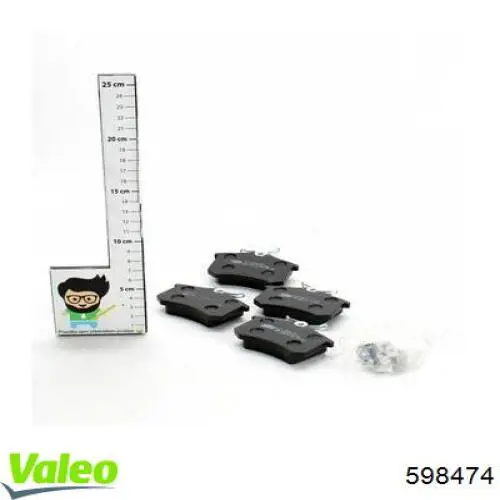 Задние тормозные колодки 598474 VALEO