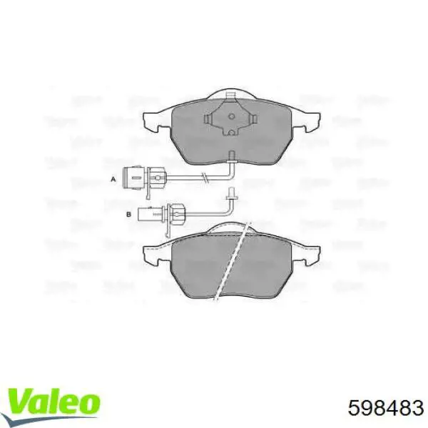 Колодки тормозные передние дисковые VALEO 598483