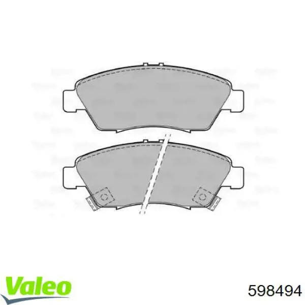 Передние тормозные колодки 598494 VALEO