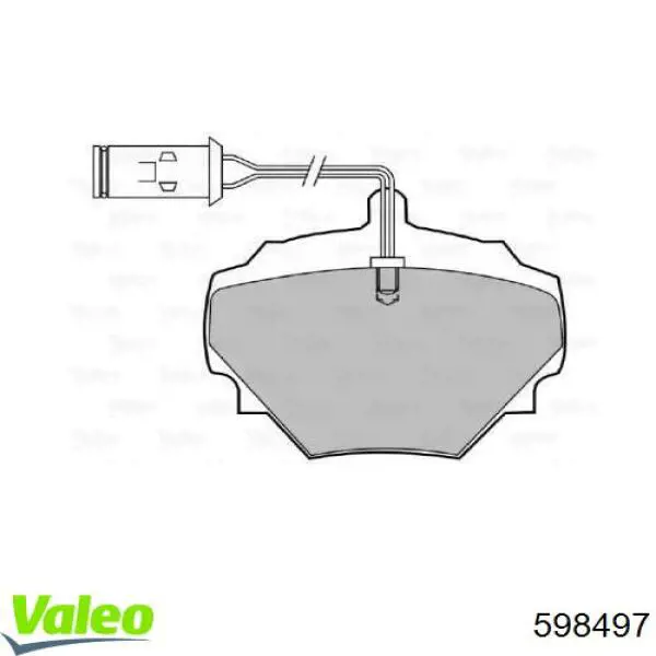 Задние тормозные колодки 598497 VALEO