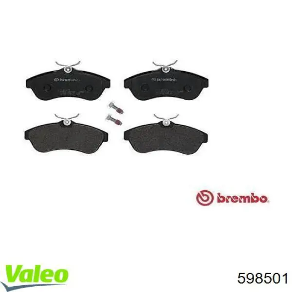 Передние тормозные колодки 598501 VALEO