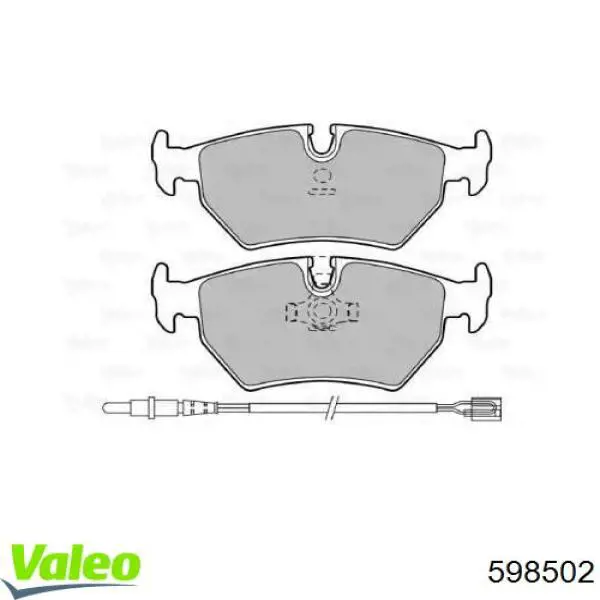 Задние тормозные колодки 598502 VALEO