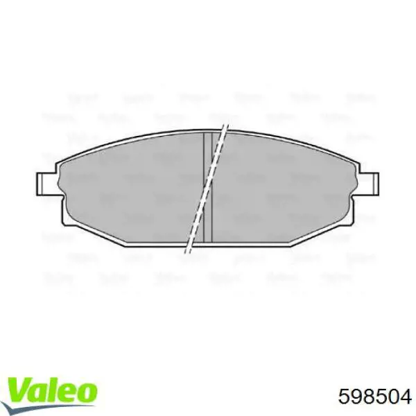 Передние тормозные колодки 598504 VALEO