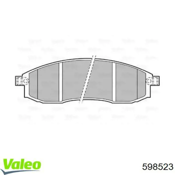 Передние тормозные колодки 598523 VALEO