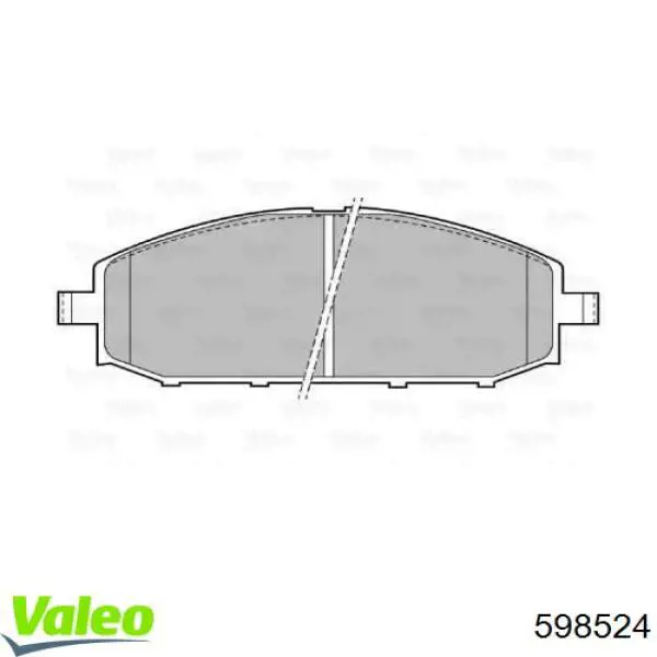 Передние тормозные колодки 598524 VALEO