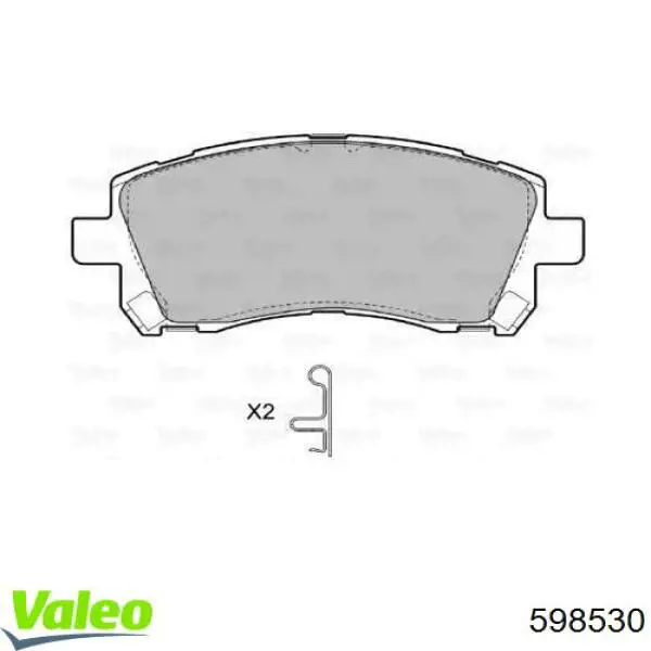 Передние тормозные колодки 598530 VALEO