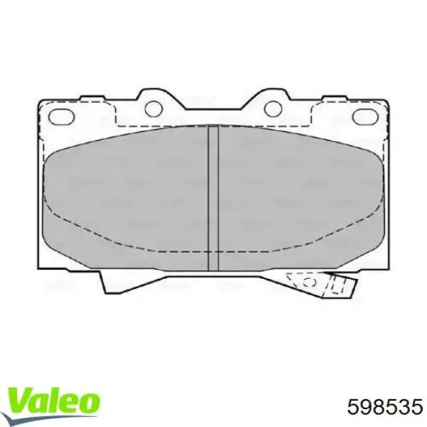 Передние тормозные колодки 598535 VALEO