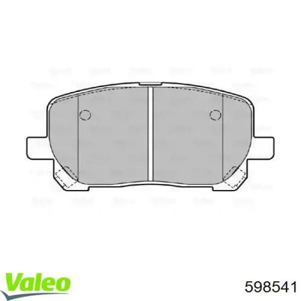 598541 VALEO колодки тормозные передние дисковые