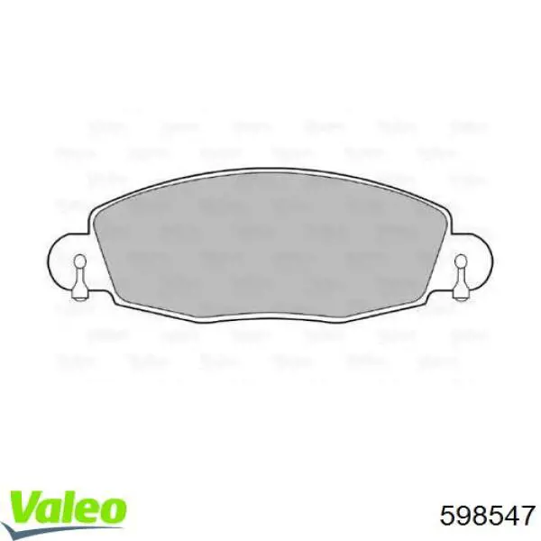 Купить 598547 VALEO Колодки тормозные