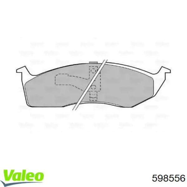 Передние тормозные колодки 598556 VALEO