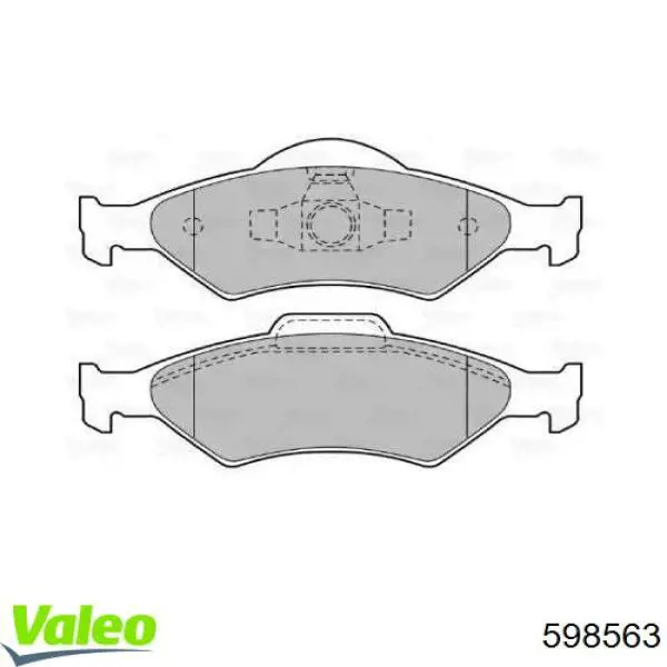 Передние тормозные колодки 598563 VALEO