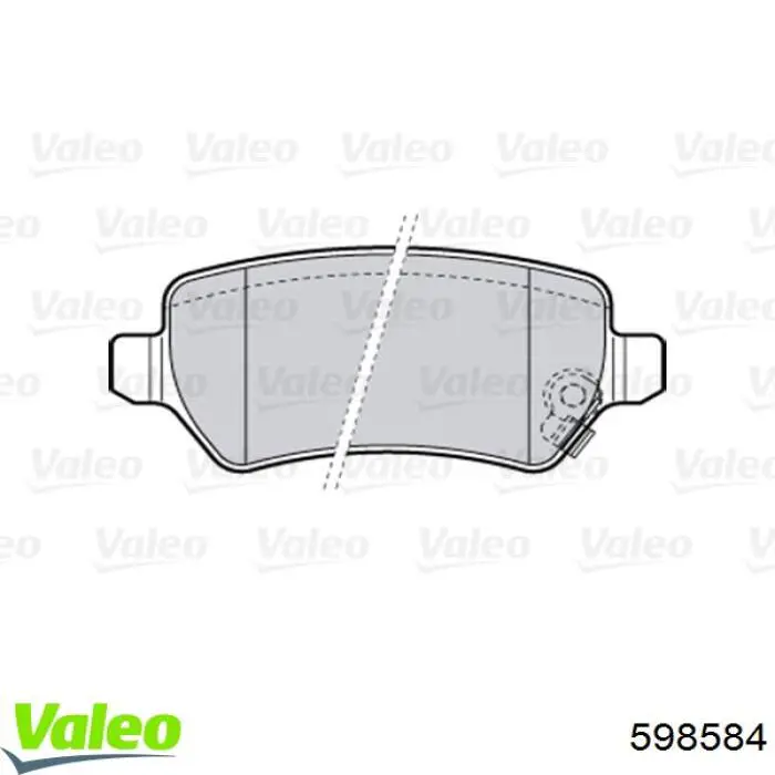 598584 VALEO Колодки тормозные дисковые комплект