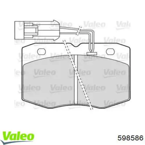 Передние тормозные колодки 598586 VALEO