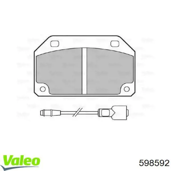 Передние тормозные колодки 598592 VALEO