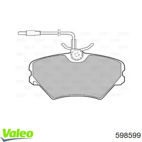 Передние тормозные колодки 598599 VALEO