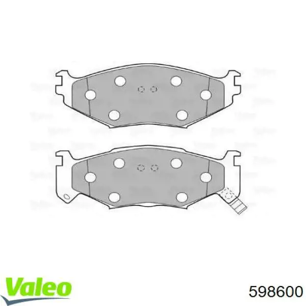 Передние тормозные колодки 598600 VALEO