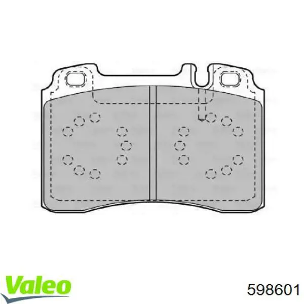 Передние тормозные колодки 598601 VALEO