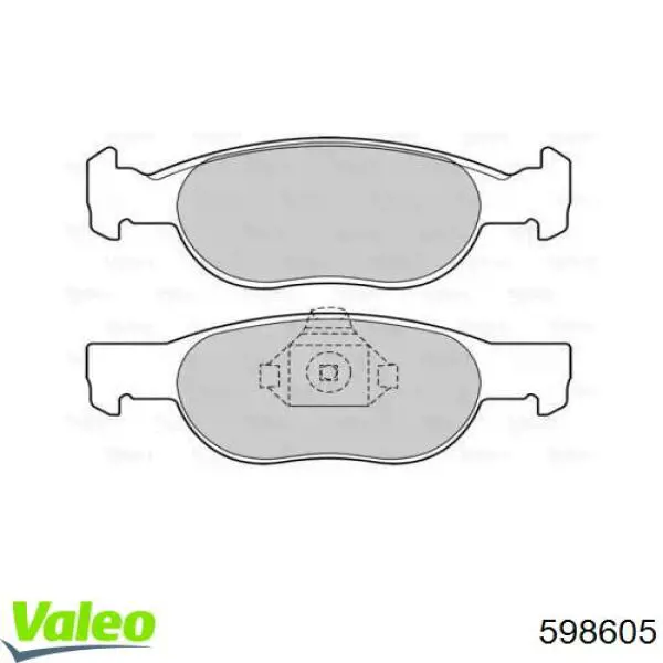 Передние тормозные колодки 598605 VALEO