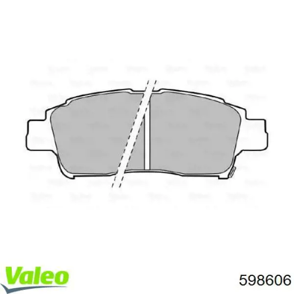 Передние тормозные колодки 598606 VALEO