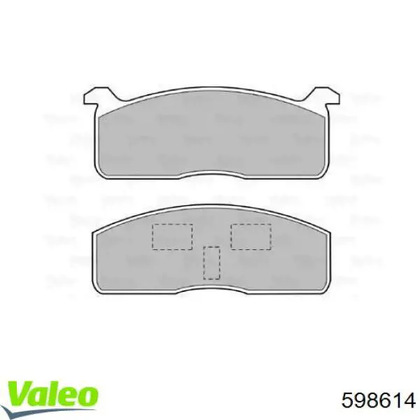 Передние тормозные колодки 598614 VALEO